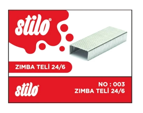 Stilo Zımba Teli 24/6 Gümüş - 5 kutu ürün görseli 1