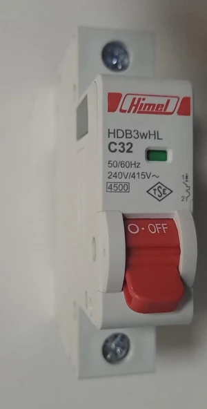 HİMEL 32 AMPER 1XC32 4,5KA OTOMAT SİGORTA ürün görseli 1