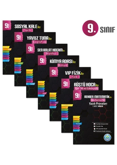 9. Sınıf Yazılı Provaları Seti - 7 Kitap 1 ve 2. Dönem - Tonguç Yayınları ürün görseli 1
