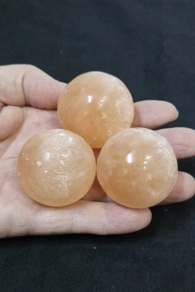 Turuncu Selenit Küre 4 Cm. - Resim 2