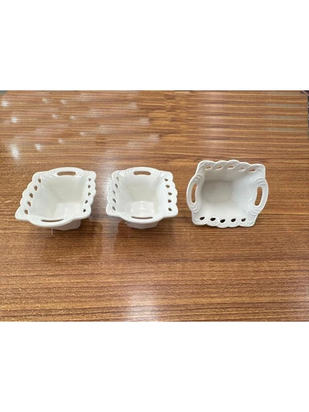 Cooker Dikdörtgen Model Porselen Reçellik 3'lü ürün görseli 1