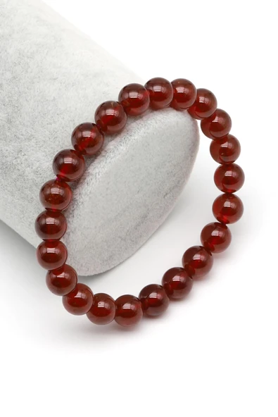 Garnet Doğal Taş Bileklik 8 mm Küre Kesim ürün görseli 1