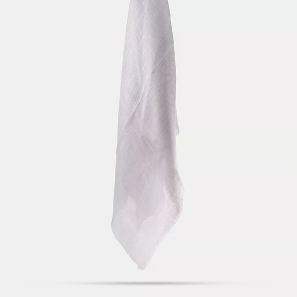 Flamlı Pamuklu Eşarp (96x96 cm. Gri) - Resim 2