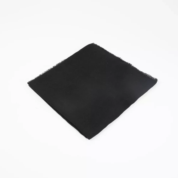 Flamlı Pamuklu Eşarp (96x96 cm. Siyah) ürün görseli 1