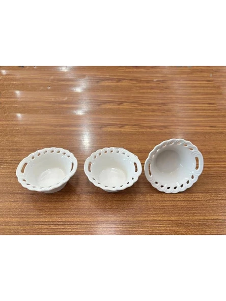 Cooker Yuvarlak Model Porselen Byeaz Reçellik 6 Parça ürün görseli 1