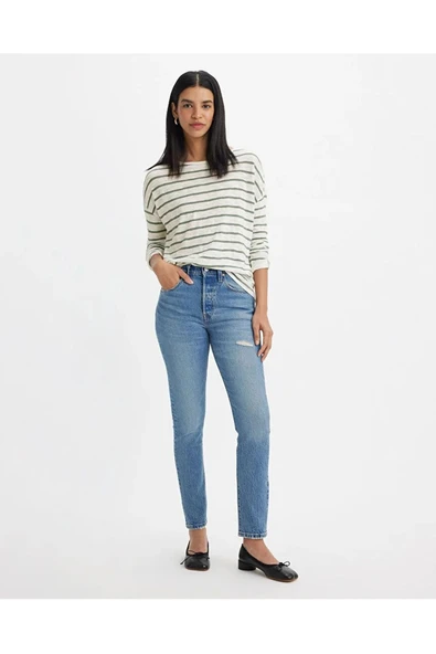501 skinny kadın jean mavi- A93620002 ürün görseli 1