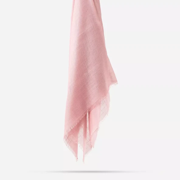 Flamlı Pamuklu Eşarp (96x96 cm. Pembe) - Resim 2