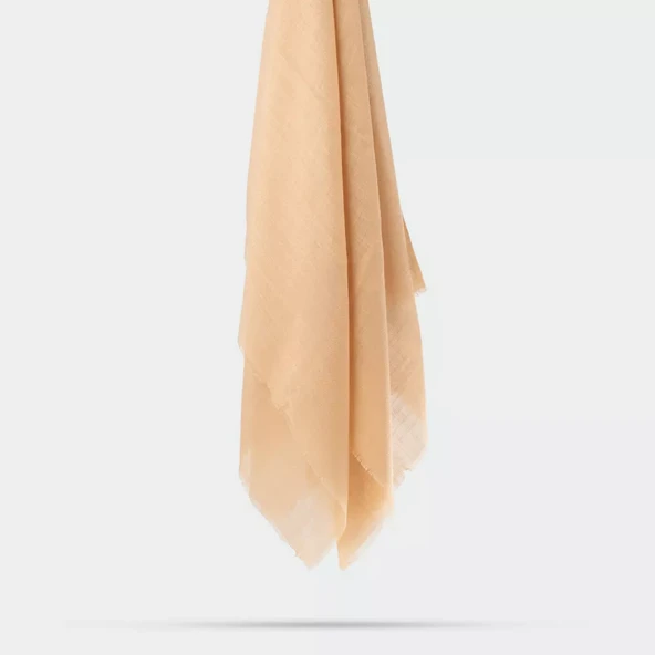 Flamlı Pamuklu Eşarp (96x96 cm. Gold) - Resim 2