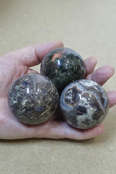 Multi Color Jasper Küre MJ17 - Resim 4