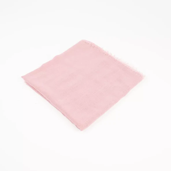 Flamlı Pamuklu Eşarp (96x96 cm. Pembe) ürün görseli 1