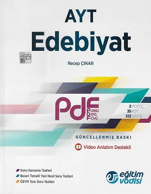 AYT Edebiyat Güncel PDF Planlı Ders Föyü Eğitim Vadisi ürün görseli 1
