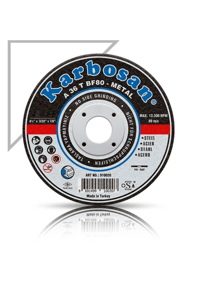 KARBOSAN Metal Kesici Taş 115 Nk - 115x3.22 - 5 Adet ürün görseli 1