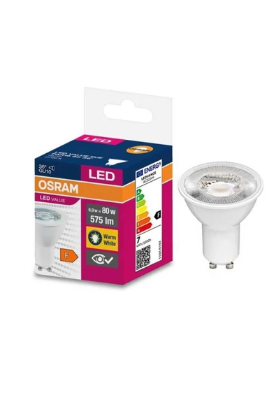 Osram Modalist Ledvalue 6,9W(80W) Par16 Led Spot Ampul Sarı 2700K - GU10 Duy New Desinger 744636 ürün görseli 1