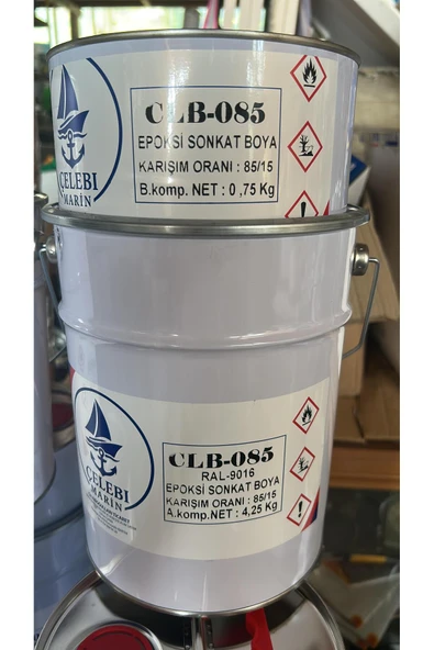 Çelebi Purpox Marine Epoksi Son Kat Boya Mavi RAL5017 5 KG ürün görseli 1