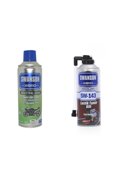 Spreycim Lastik Tamir Kiti Köpüğü + Zincir Yağlayıcı Sprey İkili Set 400 ML ürün görseli 1