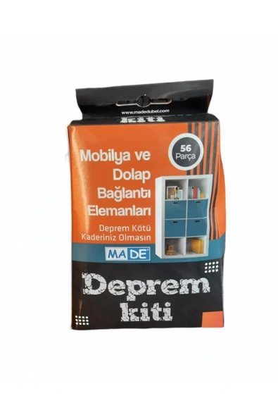 MADE Deprem Kiti Mobilya Dolap Sabitleme Set 56 Pr ürün görseli 1
