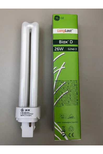 General Electric G/e Plc Lamba 26w/827 2p 2700 Kelvin 1800 Lümen Sarı Boy:16.5cm ( 10w-13w-18w Yerine Olmaz ) ürün görseli 1