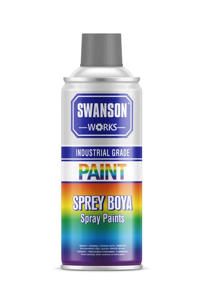 SWANSON Gri Sprey Boya 400ml - Türlü Türlü Yüzeyler Için ürün görseli 1
