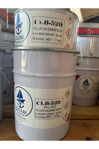 Spreycim ÇELEBİ MARİN POLİÜRETAN SON KAT BOYA RAL1021 SARI 5 KG ürün görseli 1