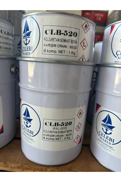 Spreycim ÇELEBİ MARİN POLİÜRETAN SON KAT BOYA RAL5015 MAVİ 5 KG ürün görseli 1