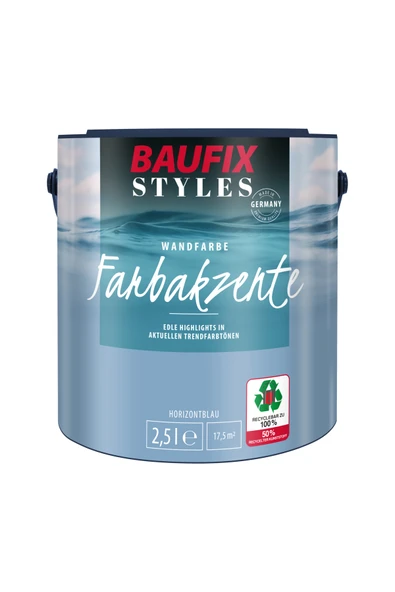 Spreycim Baufix Su Bazlı İç Cephe Duvar Boyası Ufuk Mavisi 2,5 LT ürün görseli 1