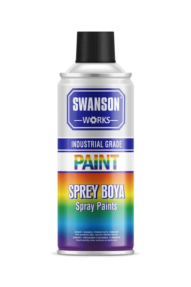 SWANSON Siyah Sprey Boya 400 ml - Türlü Türlü Yüzeyler İçin ürün görseli 1