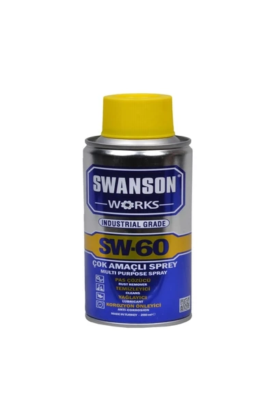 SWANSON Çok Amaçlı Works Sw-60 200 Ml Temizleyici Pas Sökücü Yağlayıcı Korozyon Önleyici ürün görseli 1