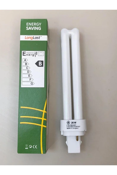 General Electric 2 Adet G/e Plc Lamba 26w/827 2p 2700 K 1800 Lümen Sarı Boy:16.5cm ( 10w-13w-18w Yerine Olmaz ) ürün görseli 1