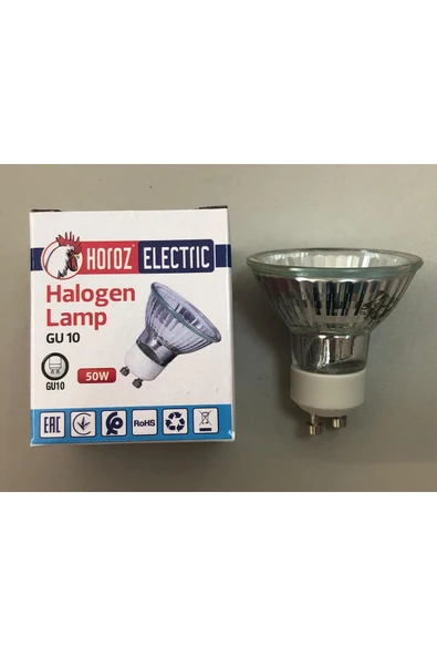 Horoz 10 ADET 220V 50W GU 10 HALOJEN LAMBA DİMMER UYUMLU ürün görseli 1