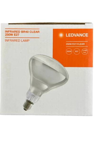 Osram Ledvance 250W Şeffaf Infrared Isıtıcılı E27 Duylu Halojen Ampul ürün görseli 1