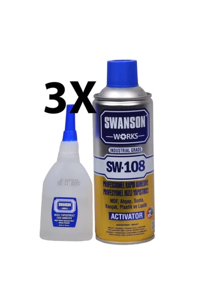 SWANSON WORKS Hızlı Yapıştırıcı 250 Ml 3 Adet ürün görseli 1