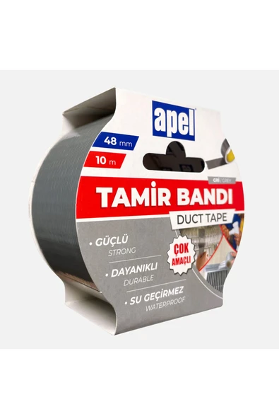 APEL Tamir Bandı (duct Tape) Askılı Karton 48mm X 10m Gri ürün görseli 1