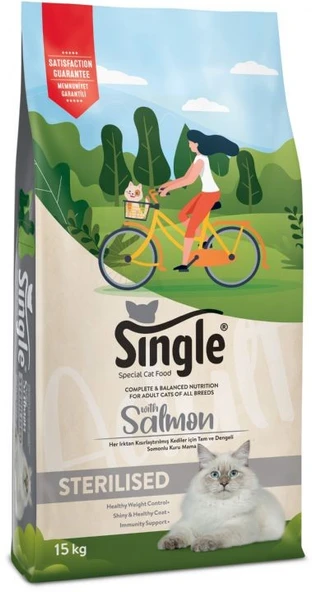 Single Adult Cat Sterilised Somon 15 Kg ürün görseli 1