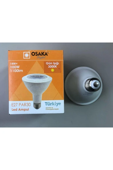 Osaka 5 ADET OSAKA E27 PAR 30 LED LAMBA 14W=100W  1100 LÜMEN 3000K SARI ürün görseli 1