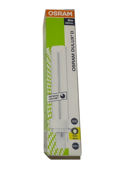 Osram Dulux D 26W 830 3000K (Sarı Işık) 2Pinli G24d-3 Duylu Floresan Ampul ürün görseli 1