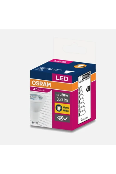 Osram 4,5w = 50w Gu10 Sarı Işık Gu10 Duylu Ampul 10 Adet ürün görseli 1