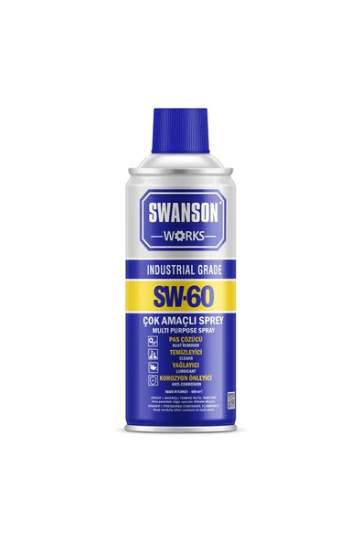 SWANSON Sw-60 Yağlayıcı Pas Sökücü Korozyon Önleyici Çok Amaçlı Sprey 200 ml - Silah Temizleme Spreyi ürün görseli 1