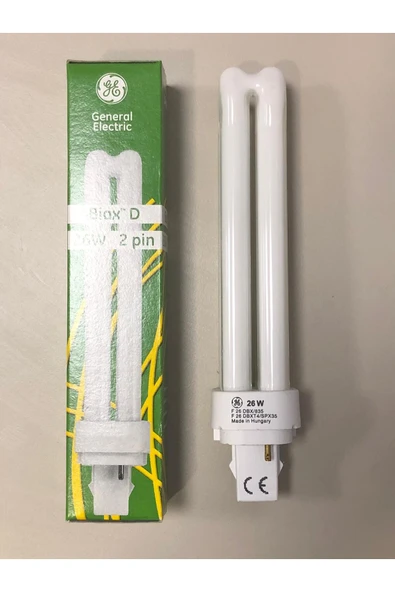 General Electric 10 Adet G/e Plc Lamba 26w/835 2p 3500 K 1710 Lümen Sarı Boy:16.5cm ( 10w-13w-18w Yerine Olmaz ) ürün görseli 1