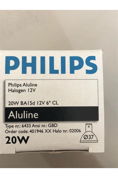 Philips PHILIPS 6433 12V 20W 6° BA15D AMPUL - Resim 2