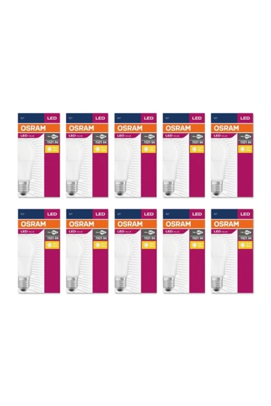 OSRAM LED VALUE Osram 13w 1521 Lumen E-27 2700k Sarı Led Ampul 13w=100w 10 Adet ürün görseli 1