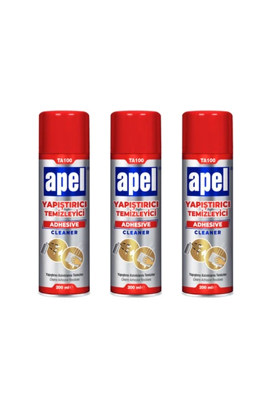 APEL Ta100 Yapıştırıcı Temizleyici 200 Ml 3 Lü Fiyat ürün görseli 1