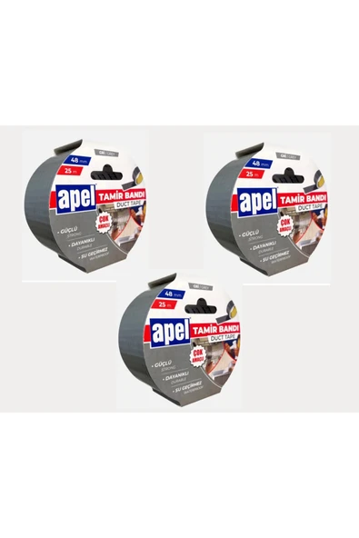APEL Tamir Bandı Gri 48mm 25mt 3 Adet Fiyatıdır ürün görseli 1