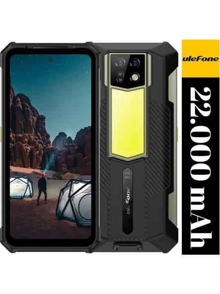 Ulefone Armor 24 Android 14 22000mAh +Kamp Işığı, 12GB RAM +256GB, 6.78"  Cep Telefonu- Ambalajı Açık Ürün! ürün görseli 1