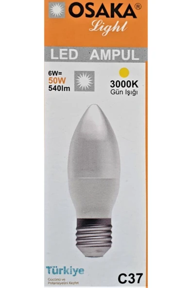 Osaka 7 Watt E27 Led Buji Ampül Gün Işığı ürün görseli 1