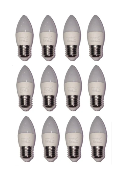 Osaka 7w Led Ampul E-27 Duylu Beyaz Işık 12 Adet ürün görseli 1