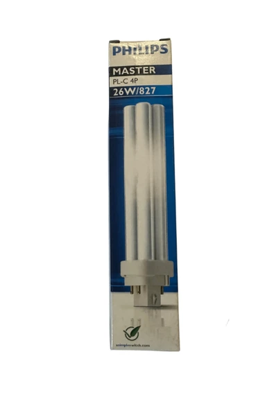 Philips Master PL-C 26W 827 2700K Sarı Işık 4Pinli G24c-3 Duylu ürün görseli 1