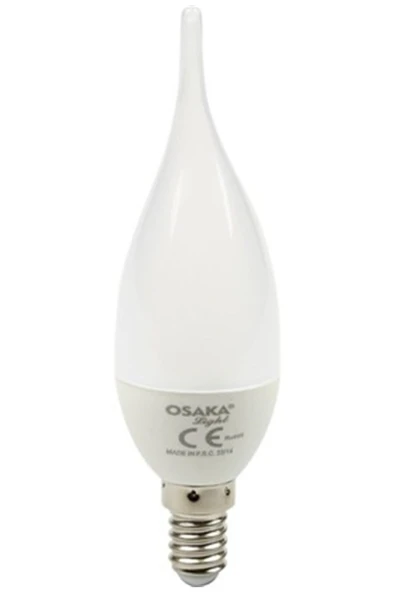 10 adet Osaka Light Amp.led Mum Kıvrık E14 7w 3000k (günışığı) ürün görseli 1