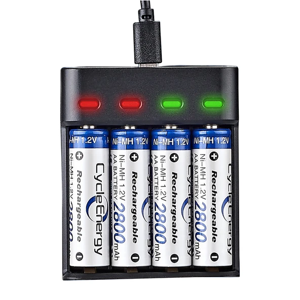 Greentech Pil Şarj Cihazı (Dört Yuvalı) - 1.2V Ni-Mh / Ni-Cd Aa / Aaa / GT-BC07 ürün görseli 1