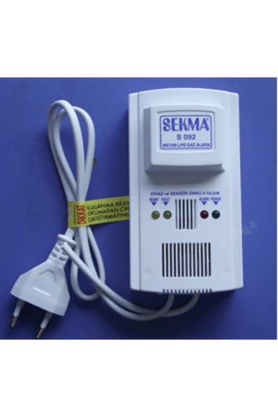 SEKMA S-092 Doğalgaz Alarm Dedektörü Gaz Alarm Cihazı Lpg Alarm Uyandırıcı ürün görseli 1