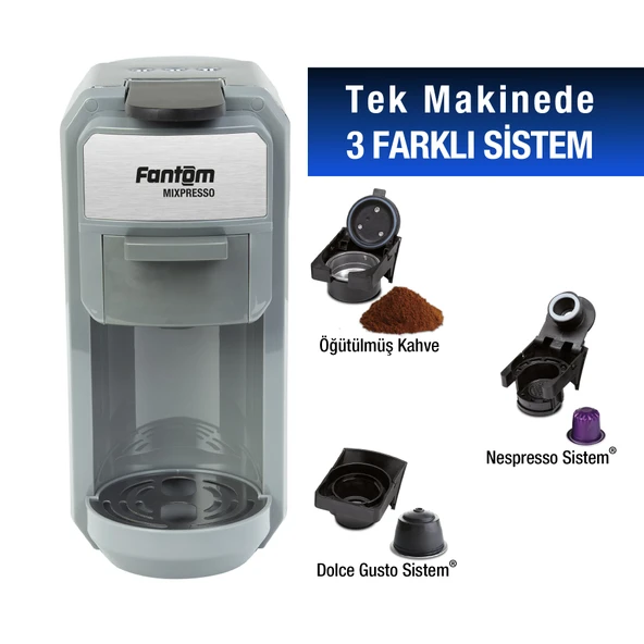 Fantom Mixpresso KS 1450 Antrasit Kapsül Kahve Makinesi ürün görseli 1